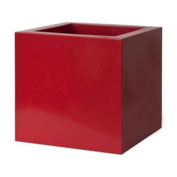 Maceta Kube Gloss 30x30   Rojo