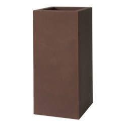 Maceta Kube High 30x30x70 Oxido