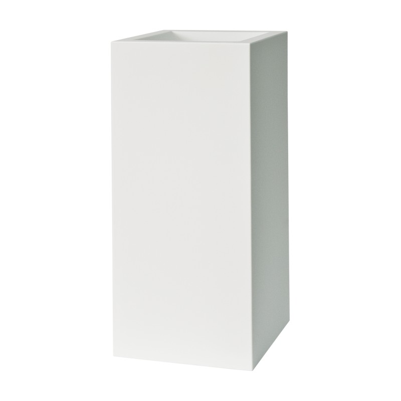 Maceta Kube High 30x30x70 Blanco