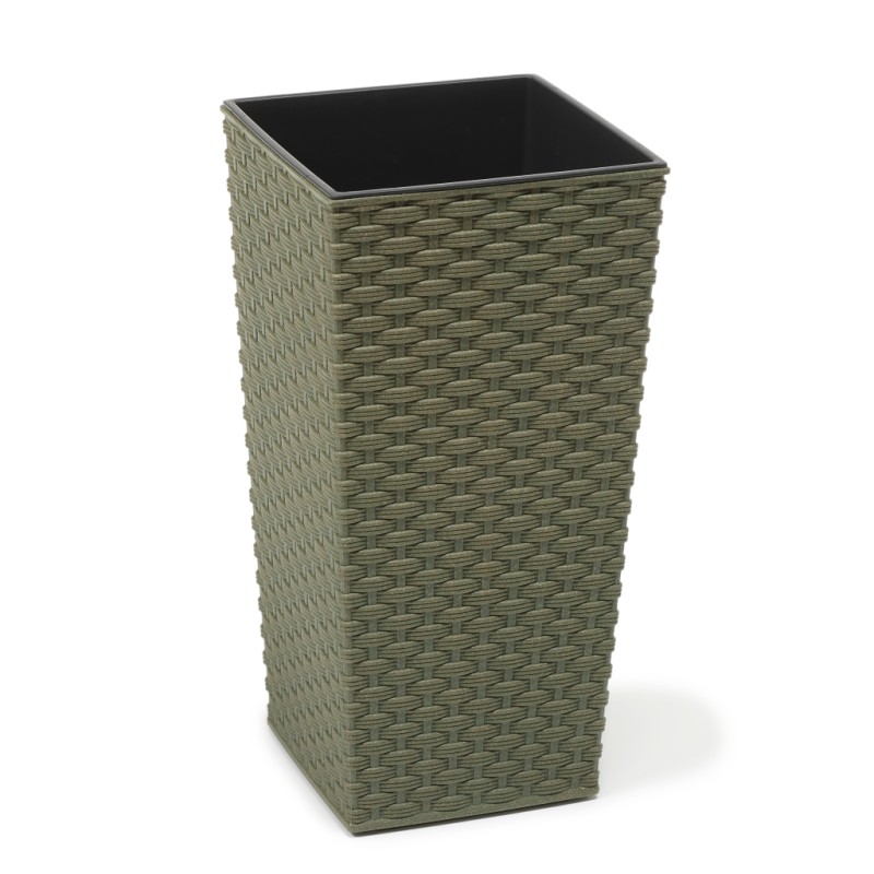 Maceta Finezja Eco Rattan 30x30x57 Verde