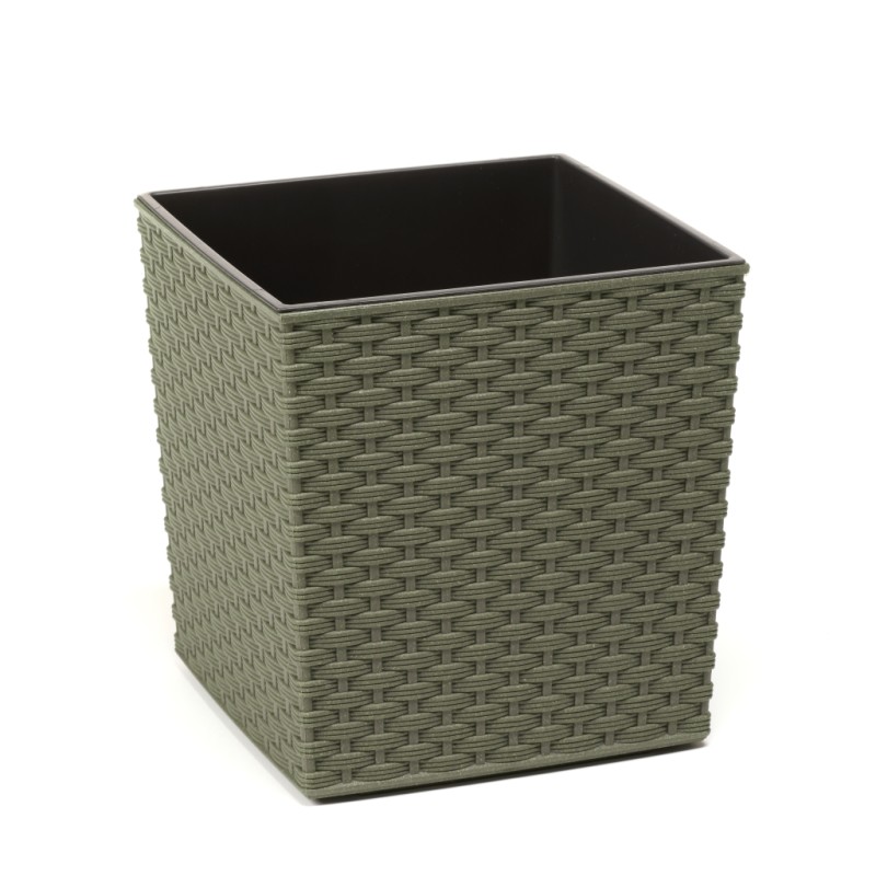 Maceta Juka Eco Rattan 30x30x31 Verde