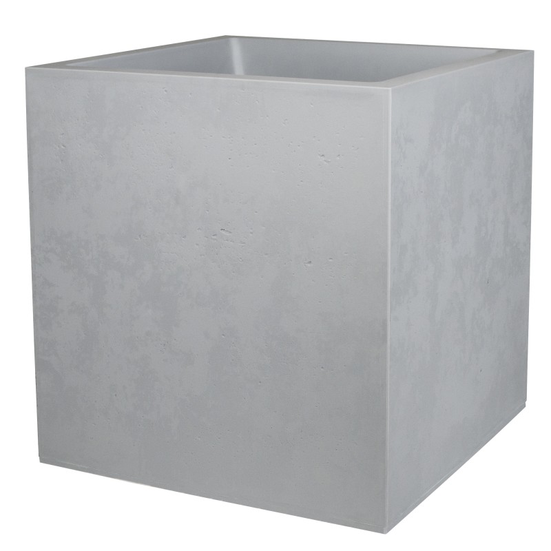 Maceta Cuadrada Basalt 40x40x44 Gris Hormigon