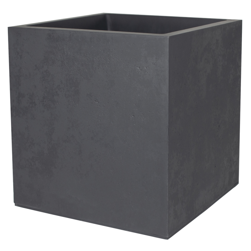 Maceta Cuadrada Basalt 50x50x50 Gris Antracita