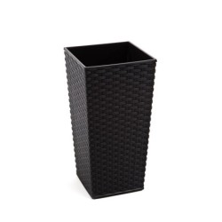 Maceta Finezja Rattan 30x30x57 Negro